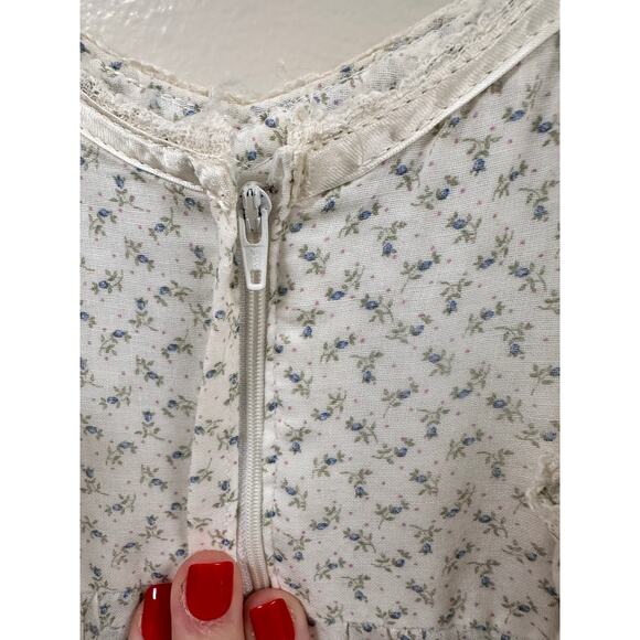 Vintage Gunne Sax Girls 70s Floral Cottage Prairie Maxi Dress Size 7 - Picture 5 of 6